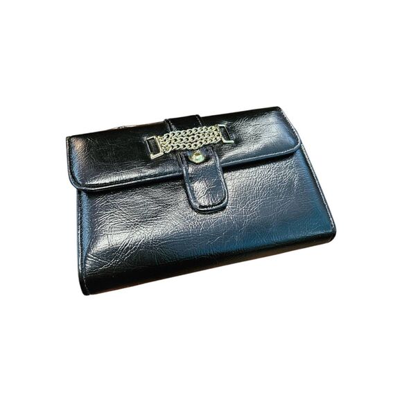 Black Tri Fold Pocket Book NEW wallet - Picture 2 of 7